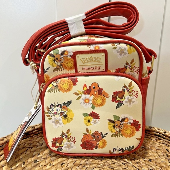 Loungefly Handbags - Loungefly Pokémon Charmander & Friends Floral Crossbody Bag